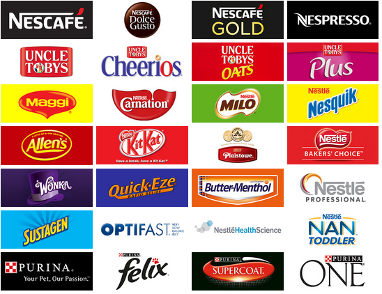 Nestle Brands Chart